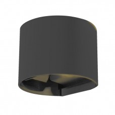 Φωτιστικό Επίτοιχο Απλίκα LED 6W 230V 250lm CCT Polycarbonate Ανθρακί IP65 Flathead